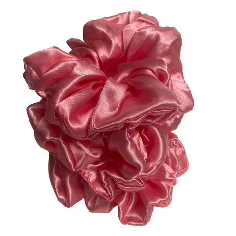XL Pink Satin Scrunchy,Silk Satin Scrunchie, Smooth Hair Scrunchie, Oversized, 90s Fashion | Scrunchies for Bridesmaids | Gift Ideas | Jumbo
