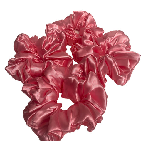 XL Pink Satin Scrunchy,Silk Satin Scrunchie, Smooth Hair Scrunchie, Oversized, 90s Fashion | Scrunchies for Bridesmaids | Gift Ideas | Jumbo
