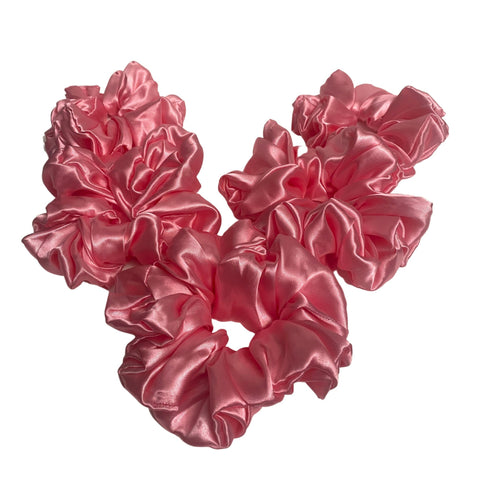 XL Pink Satin Scrunchy,Silk Satin Scrunchie, Smooth Hair Scrunchie, Oversized, 90s Fashion | Scrunchies for Bridesmaids | Gift Ideas | Jumbo