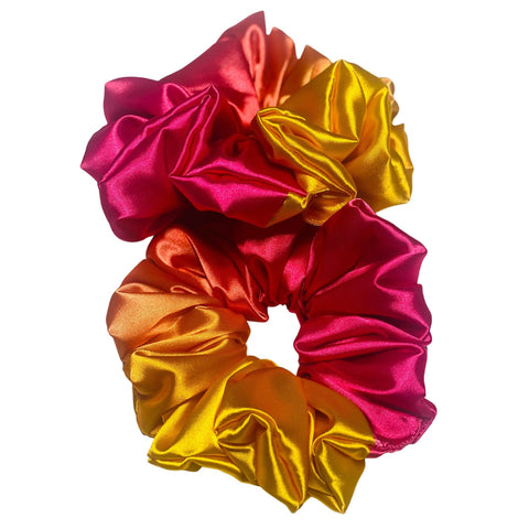 XL Ombre Satin Scrunchie- Silk Satin Scrunchie, Smooth Hair Scrunchie, Oversized, 90s Fashion | Scrunchies for Bridesmaids | Gift Ideas