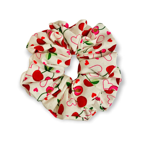 XL Cherry Cotton Scrunchie