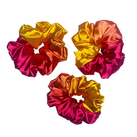 XL Ombre Satin Scrunchie- Silk Satin Scrunchie, Smooth Hair Scrunchie, Oversized, 90s Fashion | Scrunchies for Bridesmaids | Gift Ideas