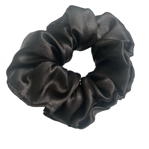 Mini Black Satin Scrunchie