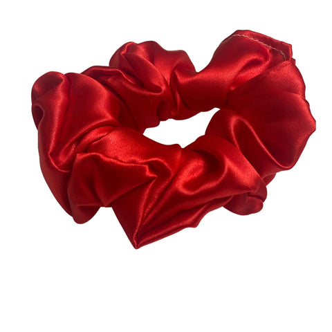 Mini Red Satin Scrunchie