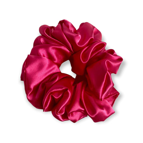 XL Berry Satin Scrunchie