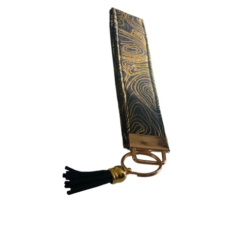 Wristley Keychain- Black Gold