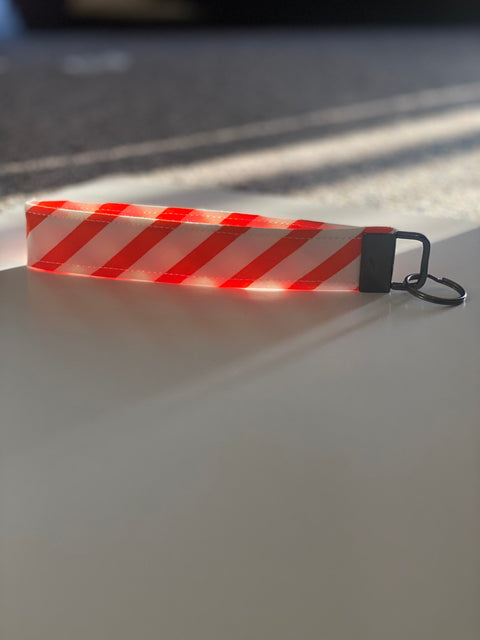 Wristlet Keychain-Orange White