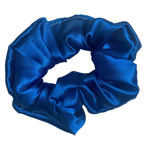 Mini Royal Blue Satin Scrunchie