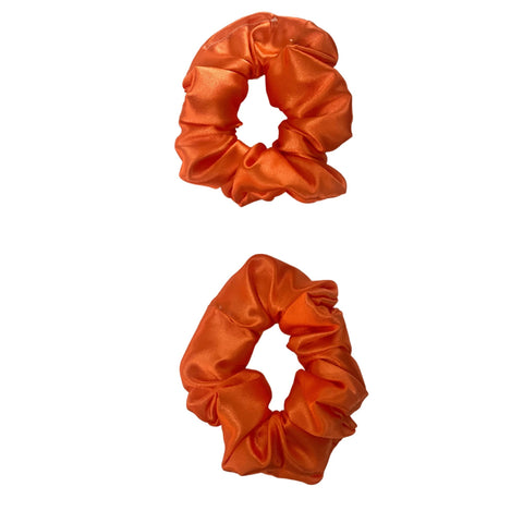 Mini Orange Satin Scrunchie- Silk Satin Scrunchie