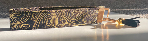 Wristley Keychain- Black Gold