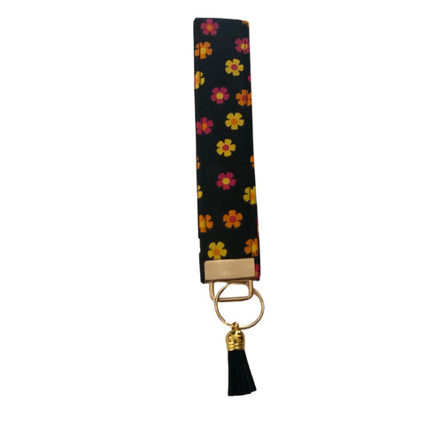 Handmade Wristlet Keychain- Small Flowers