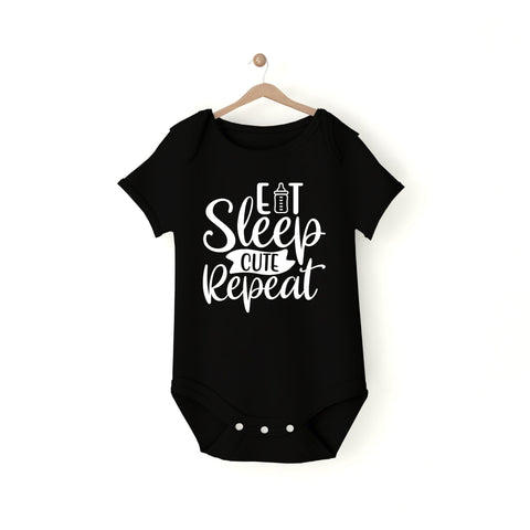 Eat Sleep Cute Repeat Baby Onesie