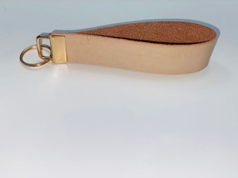 Handmade Leather Wristlet Keychain