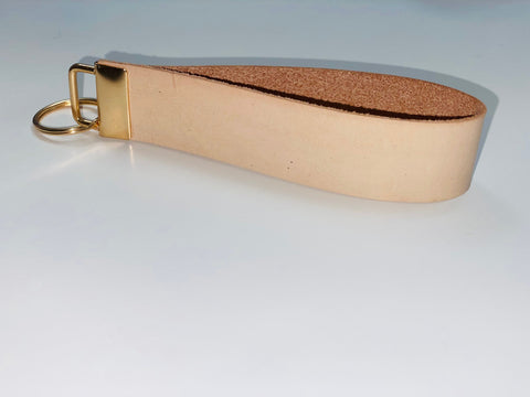 Handmade Leather Wristlet Keychain