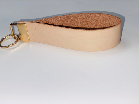 Handmade Leather Wristlet Keychain