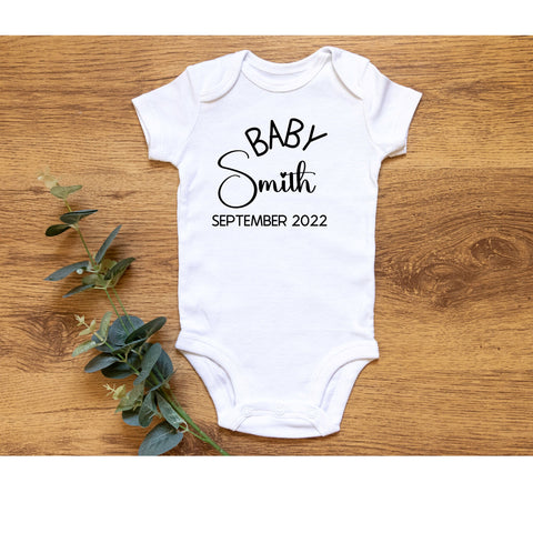 Personalized Last Name Baby Onesie - Custom Onesie