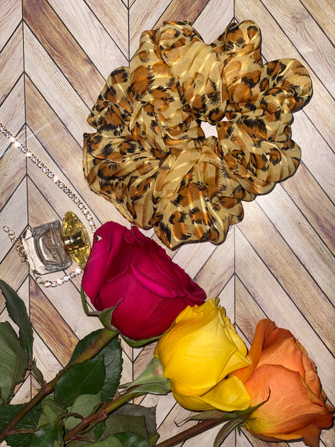 Cheetah Style Scrunchie