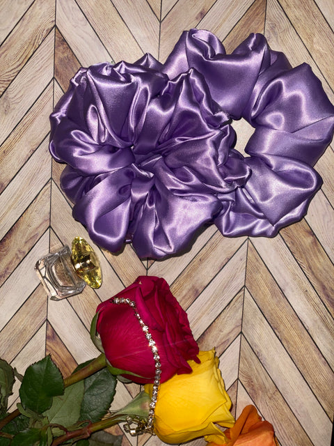 XL Lavender Satin Scrunchie- Silk Satin Scrunchie, Lavender Scrunchie, Oversized, 90s Fashion | Scrunchies for Bridesmaids | Gift Ideas