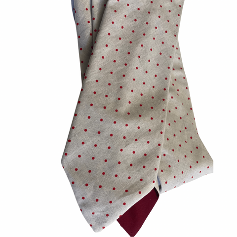Men’s Skinny Necktie- Red Dotted Necktie
