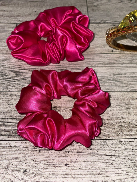 Mini Berry Satin Scrunchie
