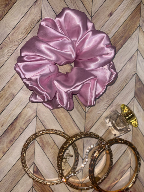 XL Light Pink Satin Scrunchie