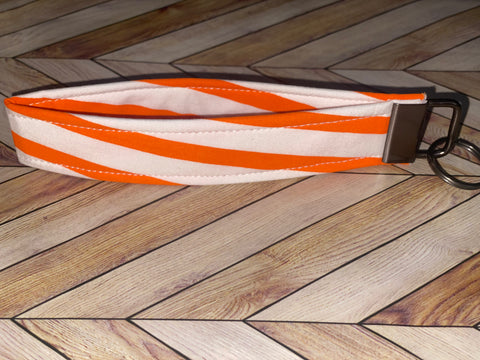 Wristlet Keychain-Orange White