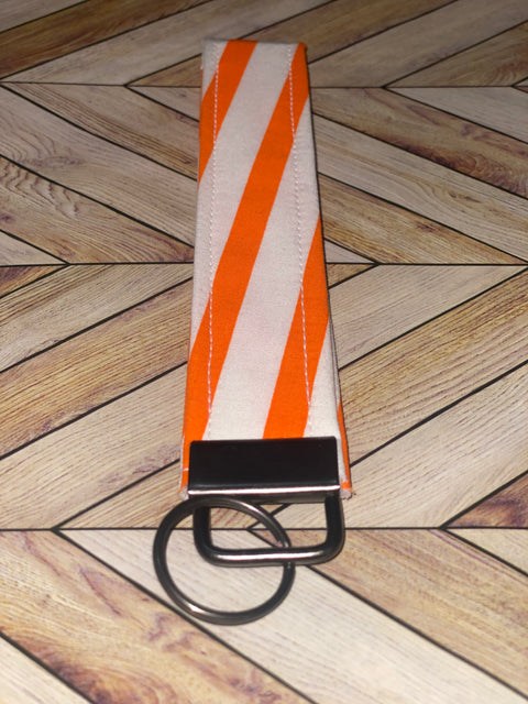 Wristlet Keychain-Orange White