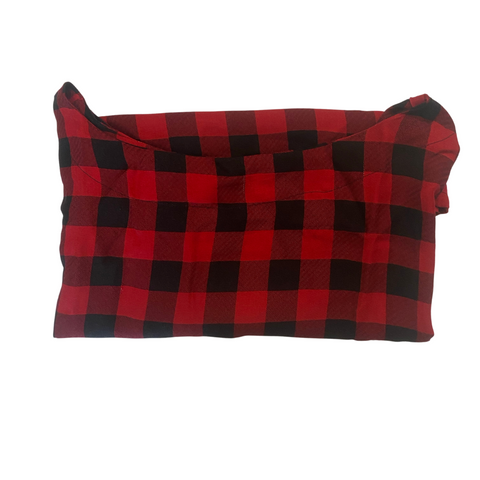 Red and Black Plaid Boxy Top