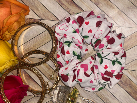 XL Cherry Cotton Scrunchie