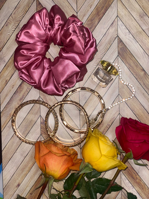 XL Satin Scrunchie- Silk Satin Scrunchie, Gloria Scrunchie, Oversized, 90s Fashion | Scrunchies for Bridesmaids | Gift Ideas
