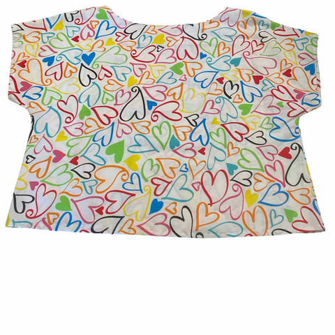 Handmade Boxy Top — 100% Cotton Top — Women Fashion Top — Fashion Top— Trending Top— Hearts Top