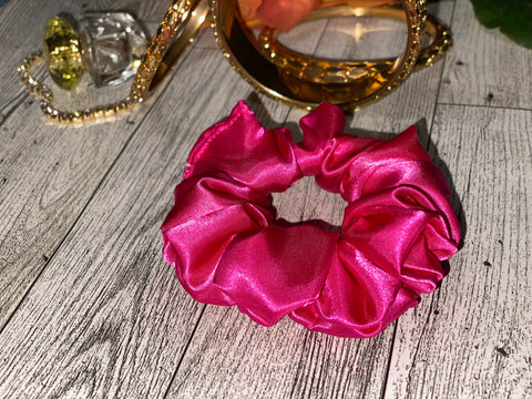 Mini Berry Satin Scrunchie