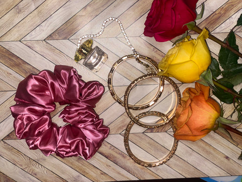 XL Satin Scrunchie- Silk Satin Scrunchie, Gloria Scrunchie, Oversized, 90s Fashion | Scrunchies for Bridesmaids | Gift Ideas