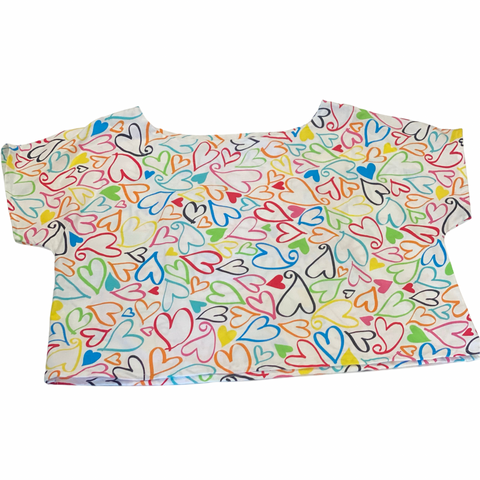 Handmade Boxy Top — 100% Cotton Top — Women Fashion Top — Fashion Top— Trending Top— Hearts Top
