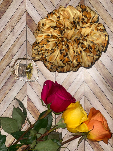 Cheetah Style Scrunchie