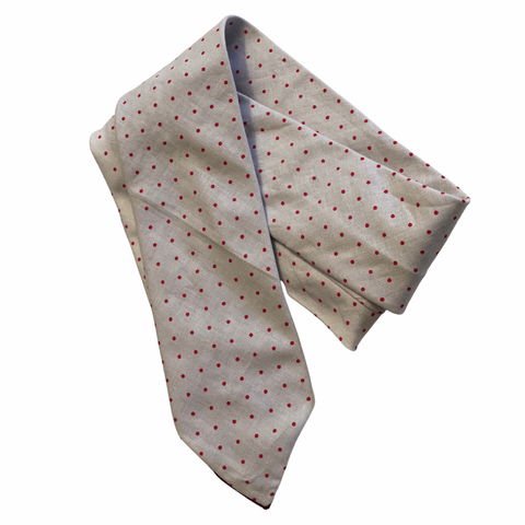 Men’s Skinny Necktie- Red Dotted Necktie