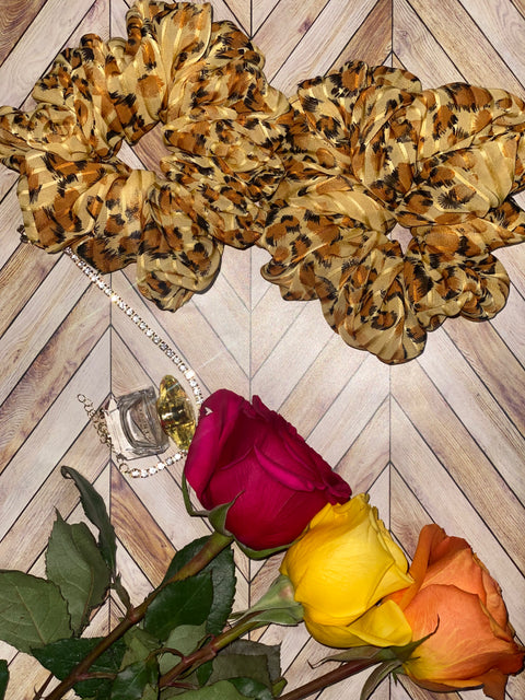 Cheetah Style Scrunchie