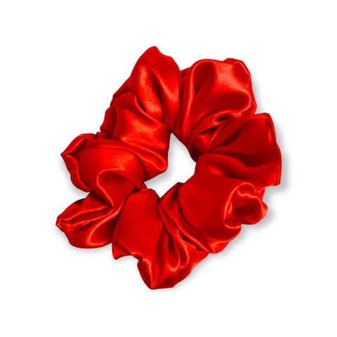 XL Red Satin Scrunchies